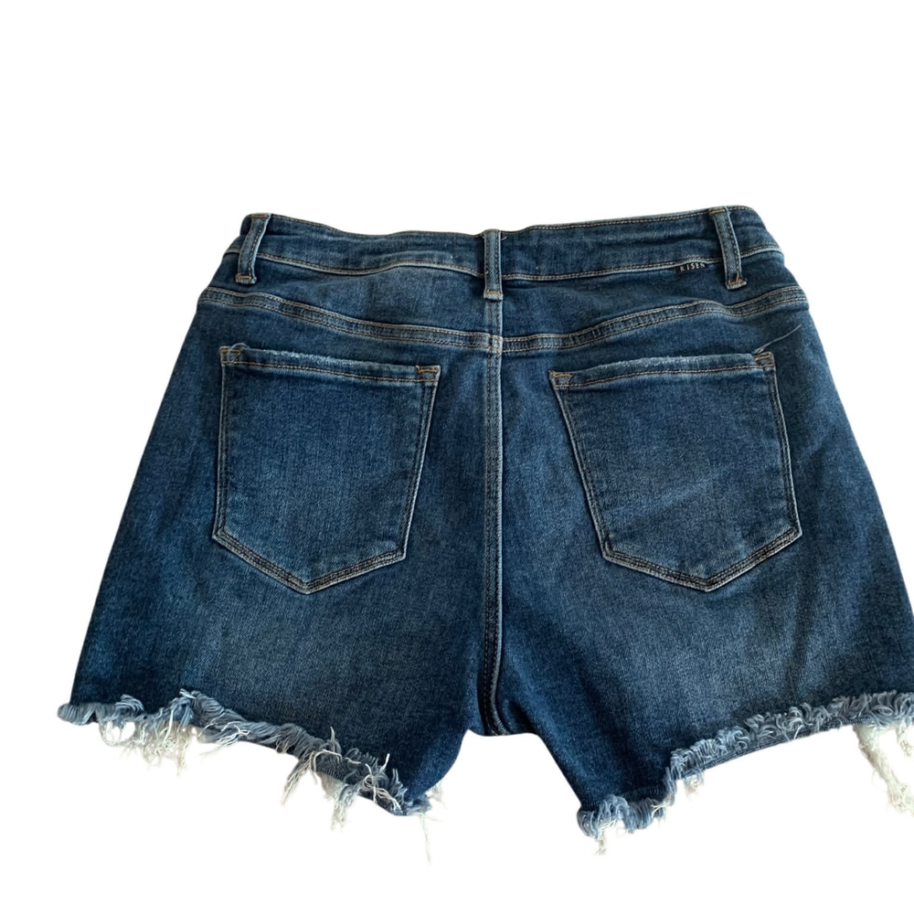 RISEN High Rise Distressed Denim Shorts L Coastal Cowgirl Festival Boho RDS6089 - Picture 4 of 8